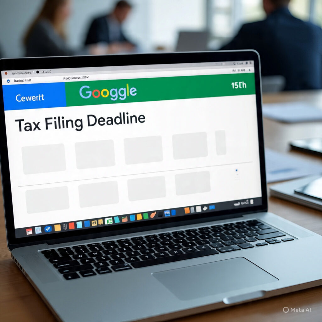 Google Calendar tax deadlines